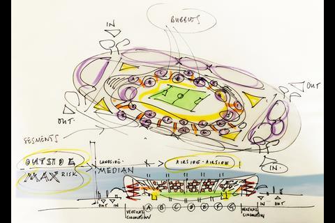 Schematic stadium planning
